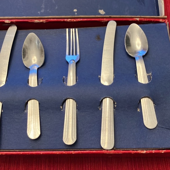 1950s Vintage Like Mothers Aluminum Kids cutlery play set 39 pieces Rustproof - Picture 2 of 6